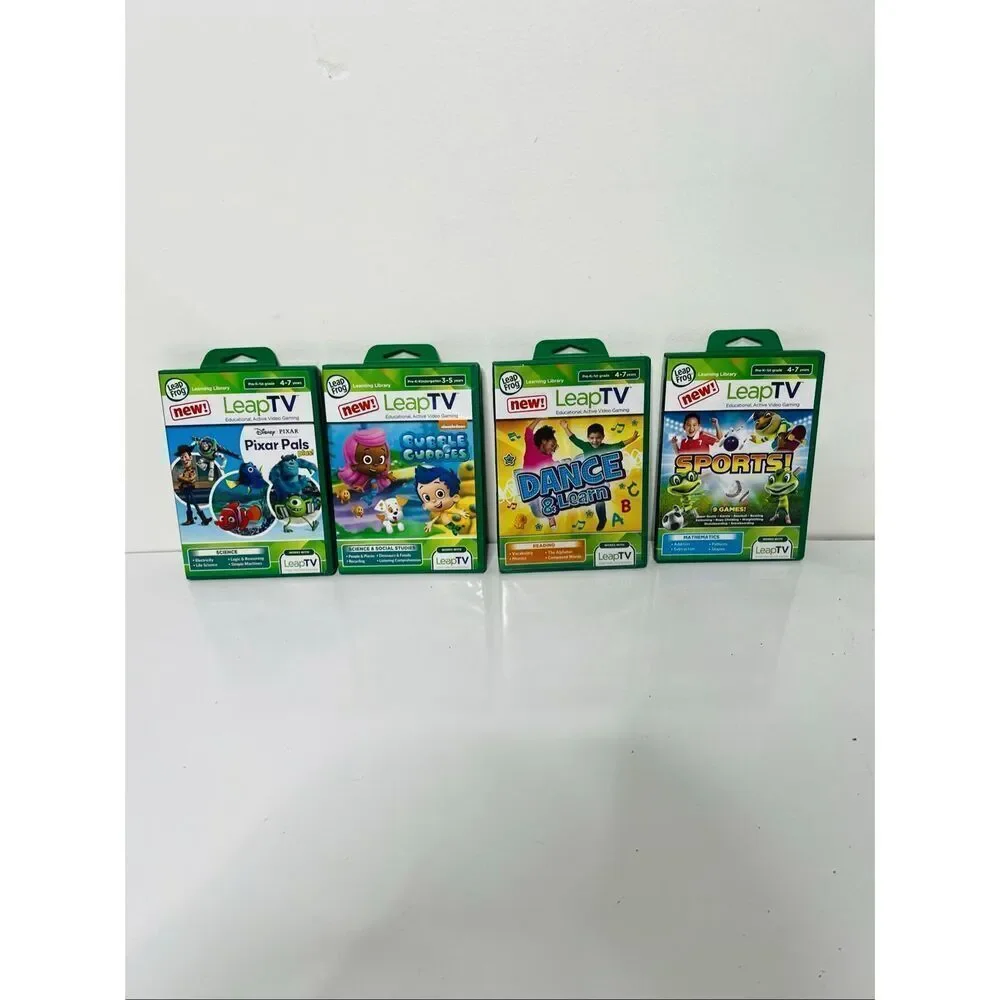 Leap Frog Leap TV Video Games Kids Educational Sports, Disney Pixar Pals, Bubble